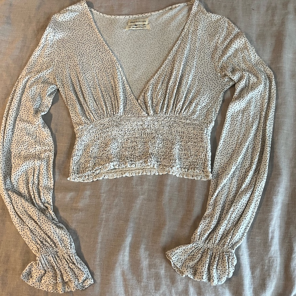Urban Outfitters Long Sleeve Cropped Blouse